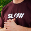 Camiseta Slow Burdeos